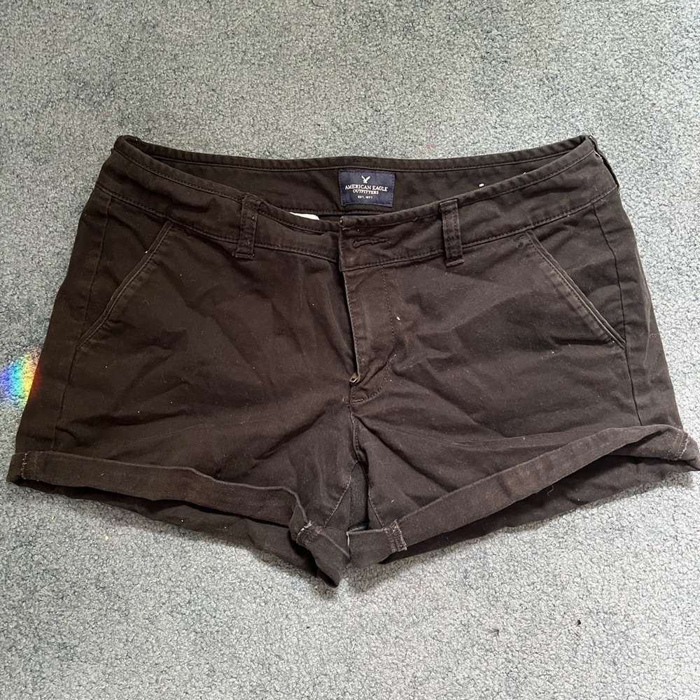Black American Eagle black khaki midi shorts